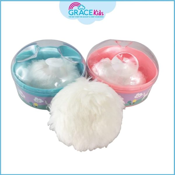 Grace kids ตลับแป้งเด็ก สีฟ้า-สีชมพู (Grace kids Baby Powder Pot)