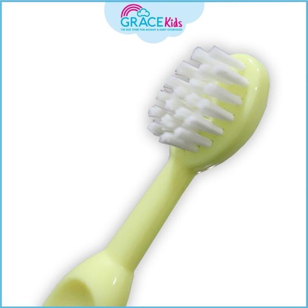 Grace Kids แปรงสีฟันเด็ก Step3 แบบ 1 ชิ้น สีเหลือง (Grace Kids 1 steps toothbrush for baby Yellow)