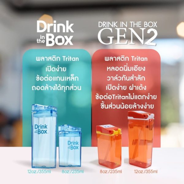 Drink in the box Gen2 กระติกน้ำหัดดื่ม 8oz. (Drink in the box Gen2 8oz. )