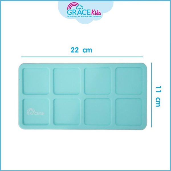 Grace Kids บล็อกเก็บอาหารซิลิโคน 8 ช่อง (Grace Kids Silicone  Multiportion Baby Food Freezer)