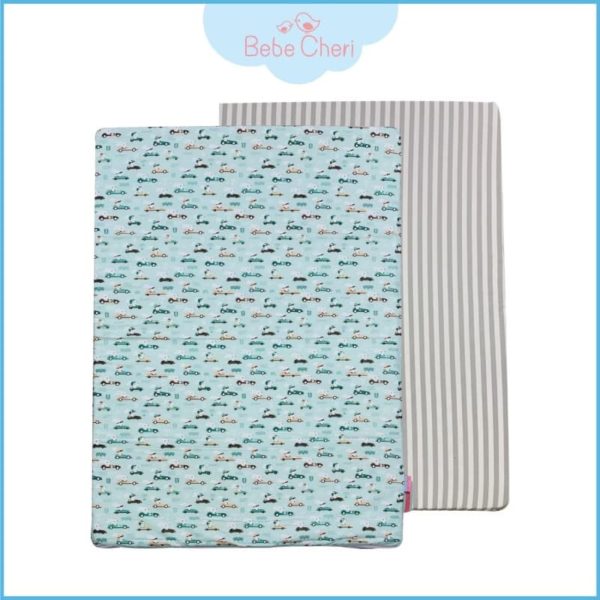 Bebe Cheri ผ้าปูที่นอนยางพารา ผ้าคอตตอนเกาหลี คละลาย Baby Size (Bebe Cheri Printed cotton Mattress Cover Baby Size)