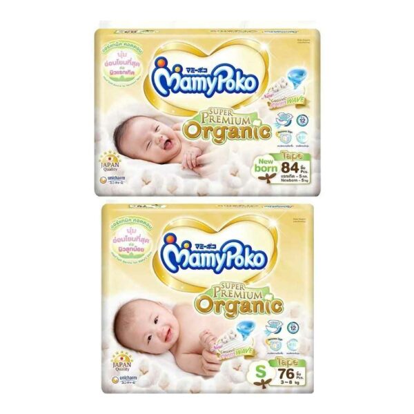 Mamypoko ผ้าอ้อมแบบเทป Super Premium Organic